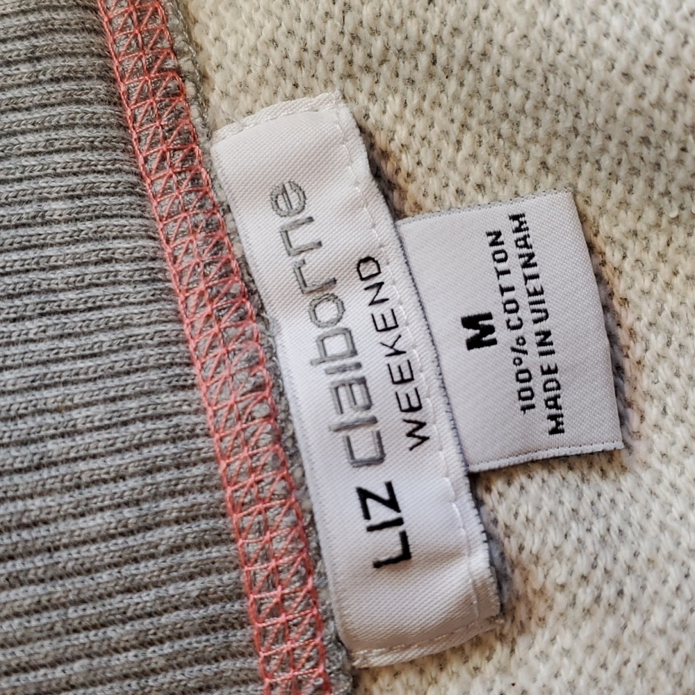 Liz Claiborne | Weekend Loungewear Gray Ribbed Knit Athleisure Skirt - Picture 7 of 9